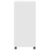 vidaXL Rolling Cabinet White 55x40x91 cm Engineered Wood