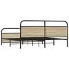 vidaXL Metal Bed Frame without Mattress Sonoma Oak 183x213 cm
