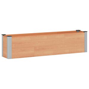vidaXL Garden Raised Bed Brown 150 x 30 x 36 cm WPC and Aluminium
