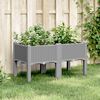 vidaXL Garden Planter with Legs Light Grey 80x40x42 cm PP