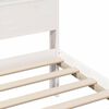 vidaXL Bed Frame with Headboard White 120 x 200 cm Engineered Wood
