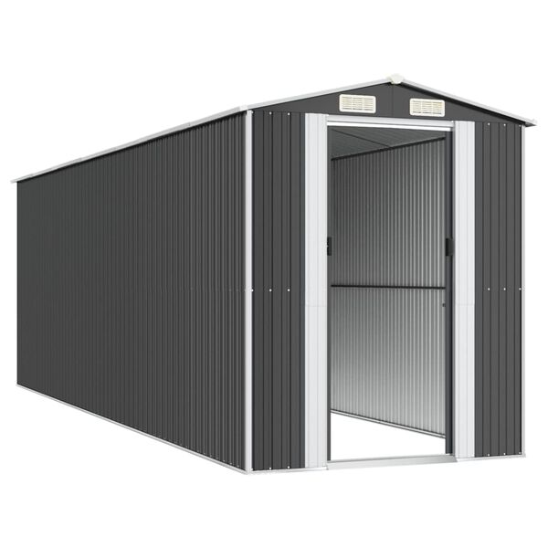 vidaXL Garden Shed Anthracite 192x606x223 cm Galvanised Steel
