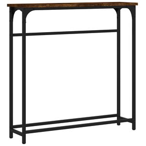 vidaXL Console Table Smoked Oak 75x19.5x75 cm Engineered Wood