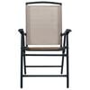 vidaXL Folding Garden Chairs 2 pcs Texilene Taupe