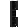 vidaXL Bathroom Cabinet Black oak 61 x 61 x 188.5 cm Engineered Wood