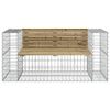 vidaXL Garden Bench Gabion Design 143x71x65.5 cm Impregnated Wood Pine