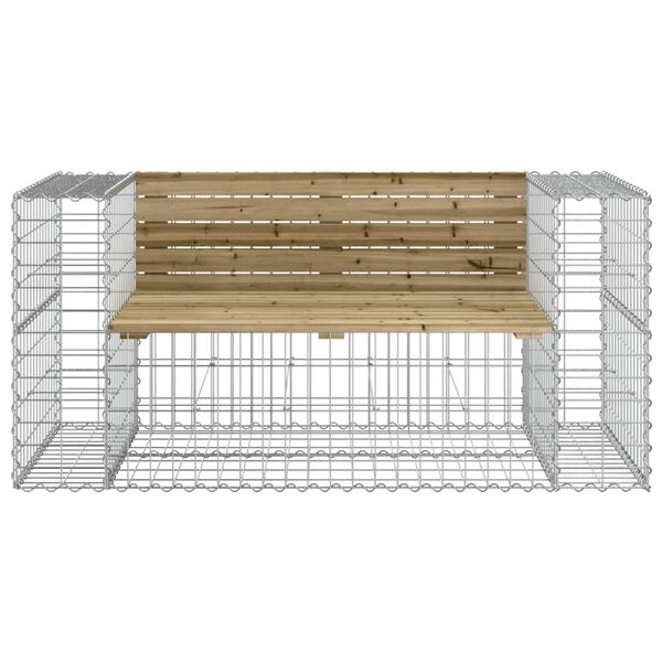 vidaXL Garden Bench Gabion Design 143x71x65.5 cm Impregnated Wood Pine