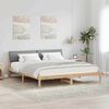 vidaXL Bed frame Brown and light grey 180 x 200 cm Solid pine wood