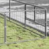 vidaXL Dog Kennel Silver 100 m&sup2; Steel