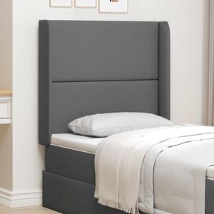 vidaXL Headboard Ear Grey 80 x 16 x 4 cm Fabric