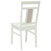 vidaXL Dining Chair 2 pcs White Solid Wood