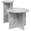 vidaXL Side Table Set with Storage 2 pcs Concrete Grey Engineered Wood