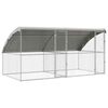 vidaXL Dog Kennel 2 pcs Silver 4 x 2 x 2 m Galvanised steel