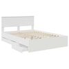 vidaXL Bed Frame with Drawer White 160 x 200 cm Engineer Wood