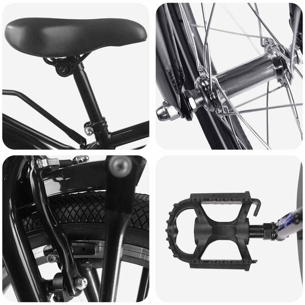 vidaXL Kids Bike 20'' for 6-11 Years Old Black