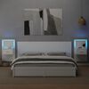 vidaXL Bed Headboard with Cabinets White 200 cm Engineered Wood
