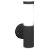 vidaXL Outdoor Wall Light Black 15 x 7.5 x 33 cm Stainless steel