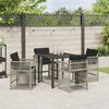 vidaXL Garden Dining Set 5 pcs Light Grey Poly Rattan