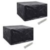 vidaXL Garden Furniture Cover | Set of 2 | Black | Polyethylene