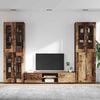 vidaXL TV Cabinet Set with Drawer FLORIN Old Wood Engineered Wood