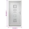 vidaXL Front Door White 98x200 cm PVC