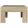 vidaXL Coffee Table with Infinity LED Sonoma Oak 50x50x30 cm