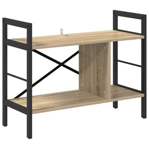vidaXL Bookshelf 3-Tier 75 x 30 x 58.5 cm Engineered Wood Sonoma Oak