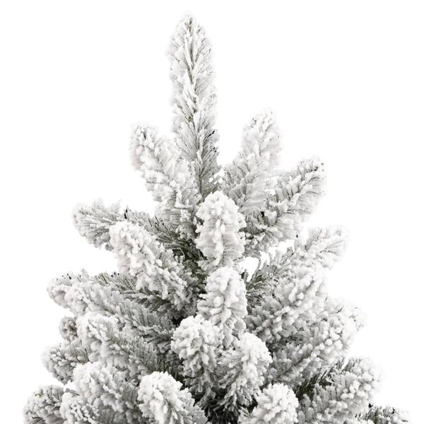 vidaXL Artificial Hinged Christmas Tree with Flocked Snow 300 cm
