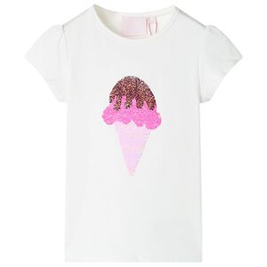 vidaXL Kids' T-shirt Ecru 116