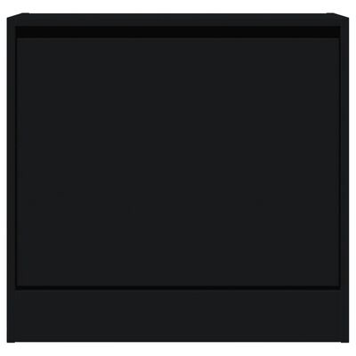 vidaXL Shoe Cabinet Black 60x21x57 cm Engineered Wood
