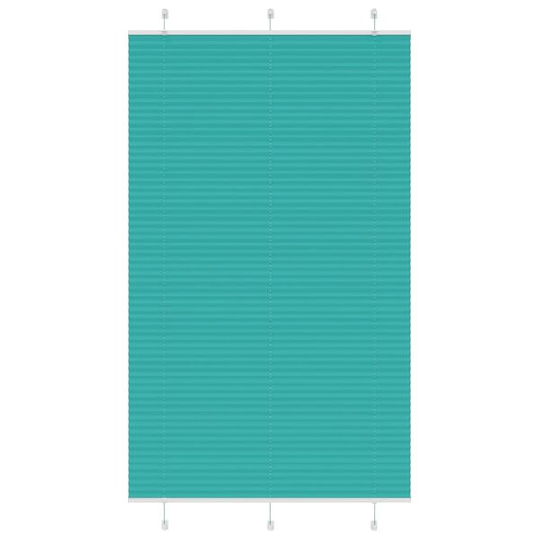 vidaXL Pleated Blind Petrol Green 115x200 cm Fabric Width 114.4 cm Polyester