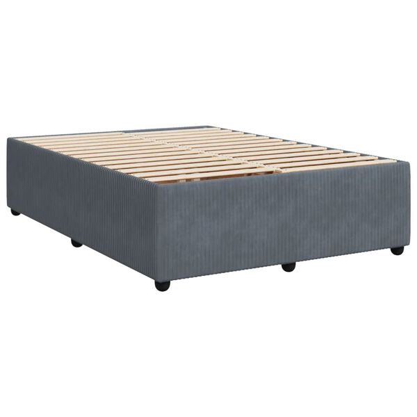 vidaXL Bed Frame without Mattress Dark Grey 140x190 cm Velvet