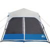 vidaXL Family Tent with LED 9-Person Light Blue Quick Release