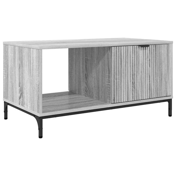 vidaXL Coffee Table Grey Sonoma 90 x 49 x 46 cm Engineered Wood
