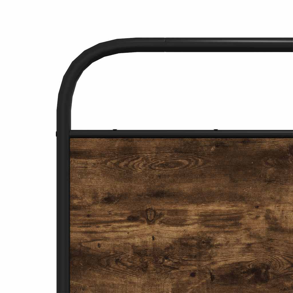 vidaXL Headboard Smoked Oak 135 cm Steel and Engineered Wood