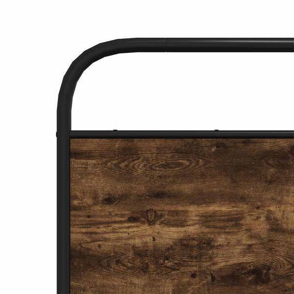 vidaXL Headboard Smoked Oak 135 cm Steel and Engineered Wood
