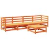 vidaXL Garden Sofa Set | Wax brown | Solid pine wood | 5 piece | Modular