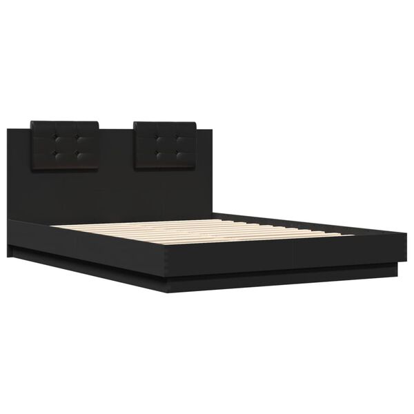 vidaXL Bed Frame without Mattress Black 120x200 cm
