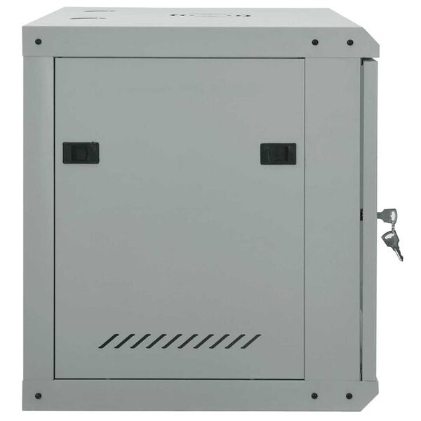 vidaXL Network Cabinet with Storage Grey 60 x 45 x 50 cm Steel