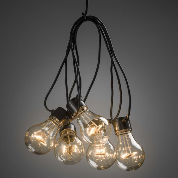 KONSTSMIDE Party Lights with 5 Clear Lamps Extra Warm
