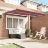 vidaXL Automatic Retractable Awning Burgundy 300x250 cm
