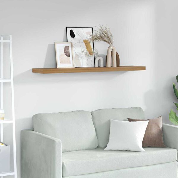 vidaXL Wall Shelf Wall-mounted Brown 120 x 23.5 x 4 cm Engineered Wood