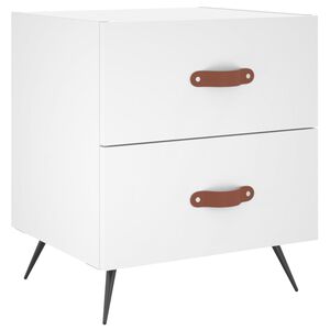 vidaXL Bedside Cabinet White 40x35x47.5 cm Engineered Wood