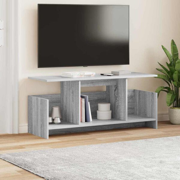 vidaXL TV Stand Grey Sonoma 102 x 35 x 45 cm Engineered Wood