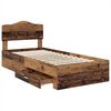 vidaXL Bed Frame with Headboard Old Wood 90 x 200 cm Engineered Wood