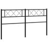 vidaXL Metal Replace Headboard Black 200 cm