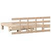 vidaXL Bed Frame with Headboard Brown 120 x 200 cm Solid Pine Wood