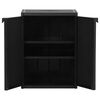 vidaXL Garden Storage Cabinet Black 65x45x88 cm PP Rattan