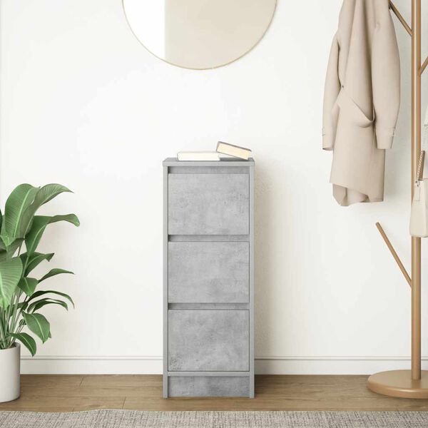 vidaXL Sideboard Concrete Grey 29.5x34x76 cm Engineered Wood