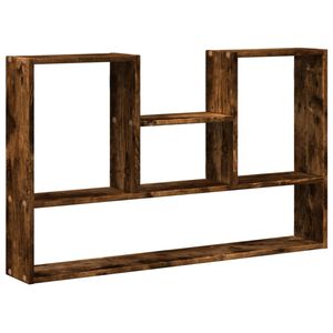 vidaXL Wall Shelf Smoked Oak 99x15x60 cm Engineered Wood